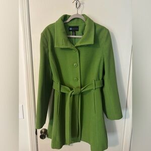 Relativity Vibrant Green Belted Coat